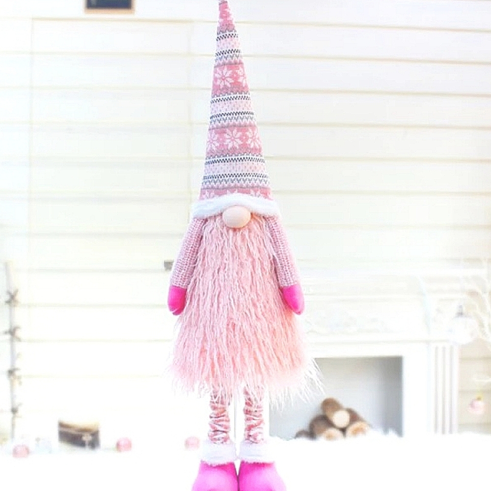 New Large Pink Elf Gnome